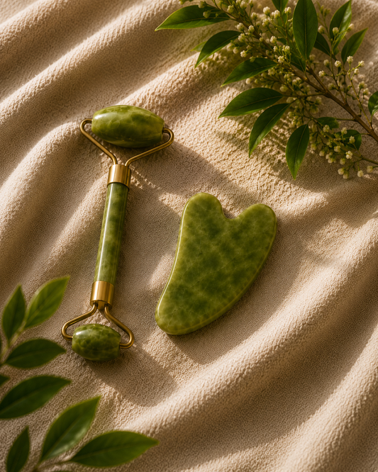 Jade Ritual Set — Roller & Gua Sha